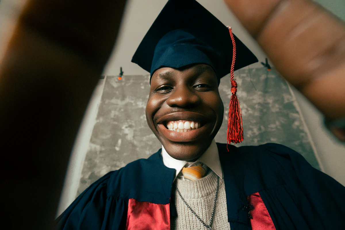 Recent graduate reviewing their resume